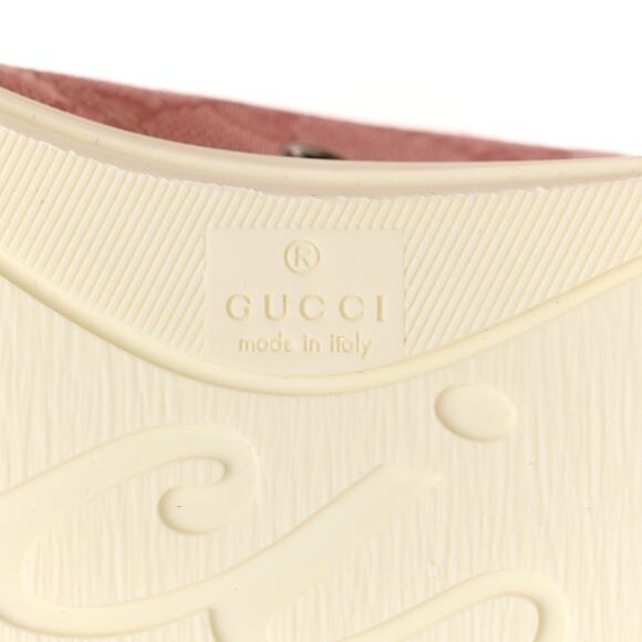 Gucci GG Print Canvas “Soft Pink” High-Top Sneakers Size 7.5 US / 37.5 EU - Picture 3 of 10